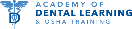 牙科学习学院和OSHA培训标志